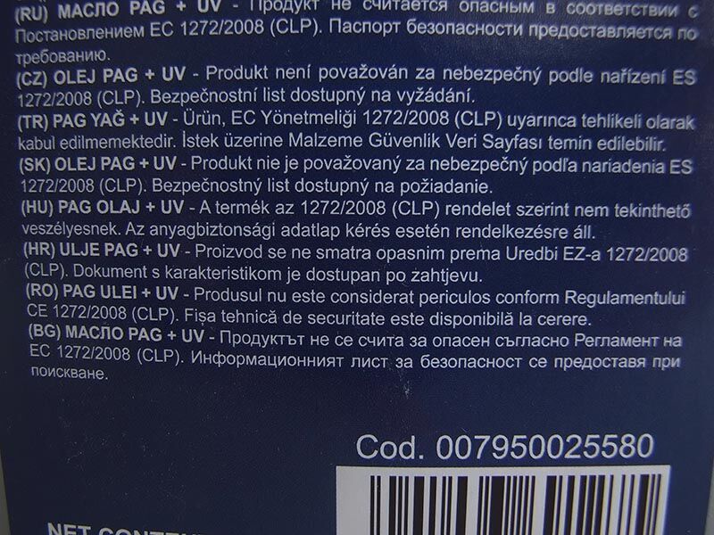 Ulje pag 46 + uv boja 1l za r134a