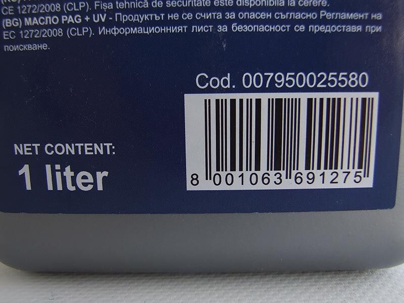 Ulje pag 46 + uv boja 1l za r134a