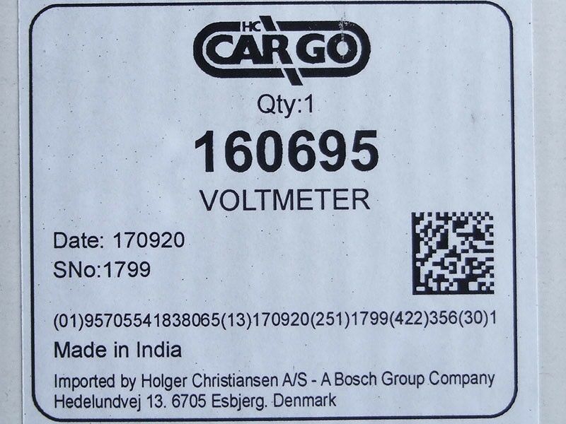 Voltmetar ugradbeni 8-16v 52mm