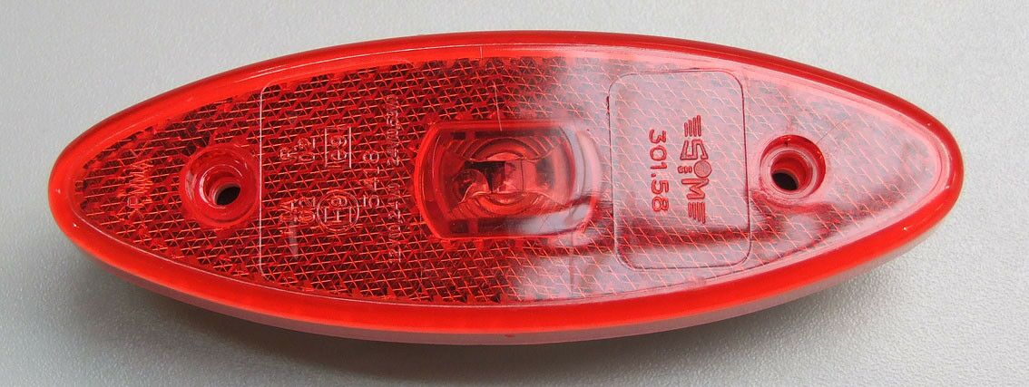 Lampa bocna crvena 24v led eli