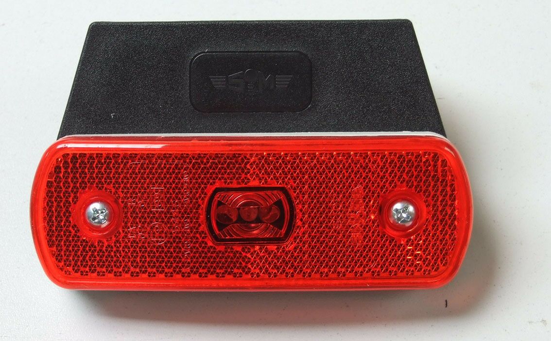 Svjetlo bocno crveno led 12v s nosacem
