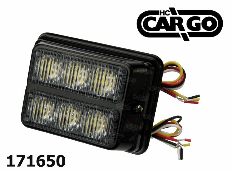 LED BLJESKALICA BIJELA 12/24V 2X3 DIODE