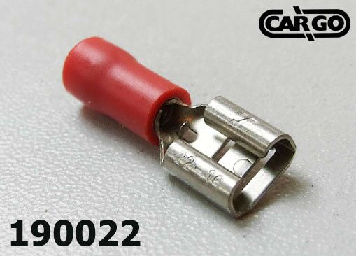 PAPUCICA ZENSKA 6.3X1.5MM2 SA IZOL.CRVENA