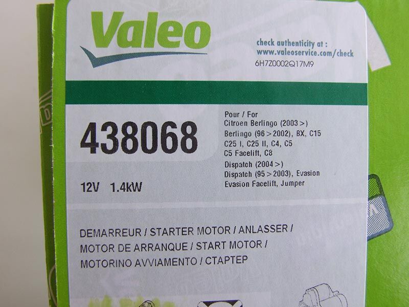 Elektropokretac valeo 12v 12v 1.4kw 11/12/13z psa, fiat