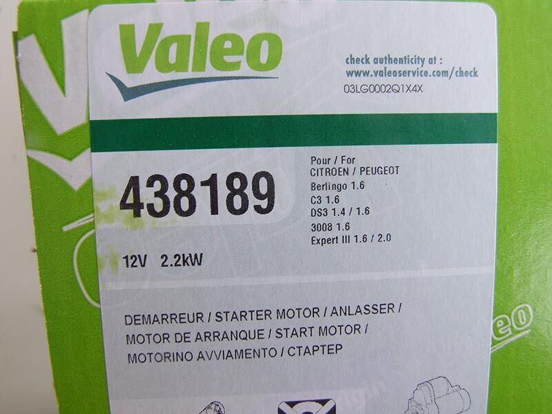 Elektropokretac valeo 12v 2.2kw 11z citroen c2 c3 c4 c5 1.6 peugeot 307