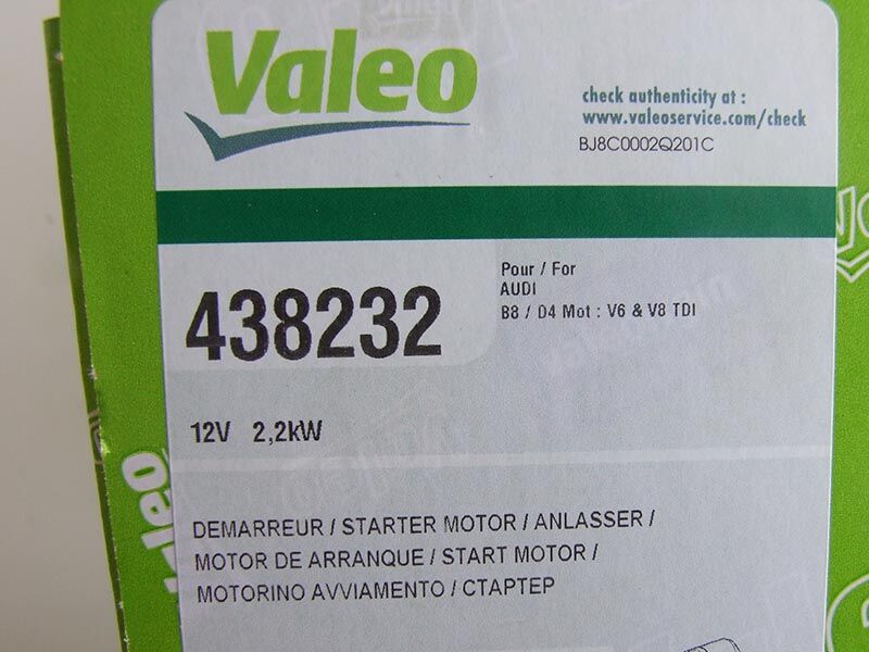 Elektropokretac valeo 12v 2.2kw 10z audi a4,5,6,7,q5, porsche