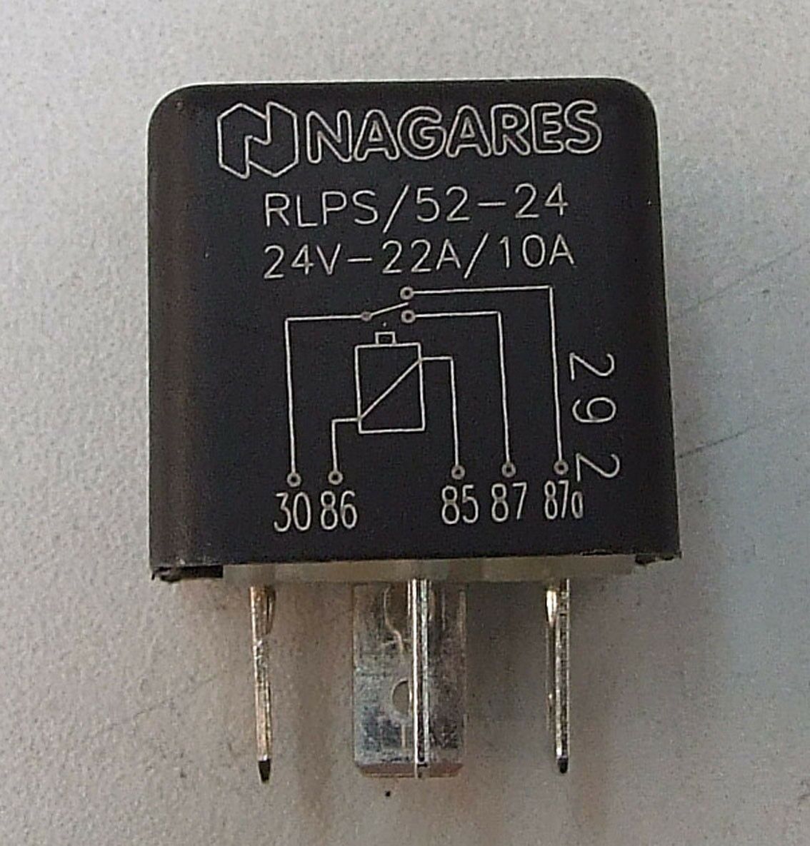 Relej 24v 10/22a 5 pin
