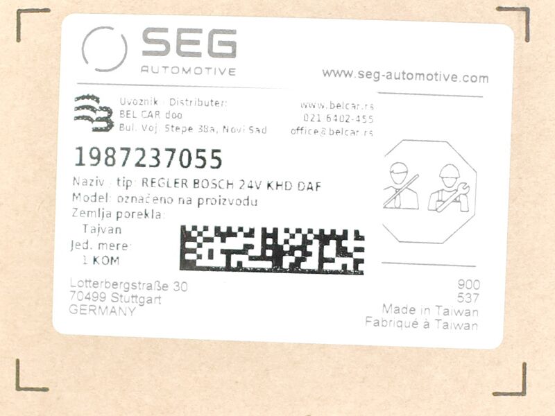 Regler bosch seg 24v khd daf renault