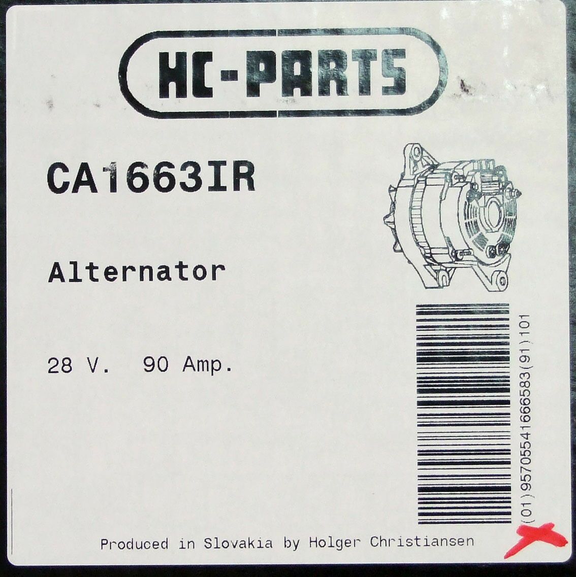 Alternator bosch 24v 90a man