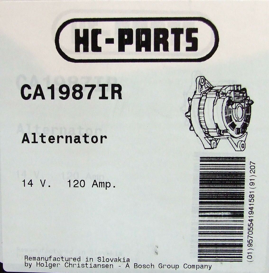Alternator marelli 12v opel corsa