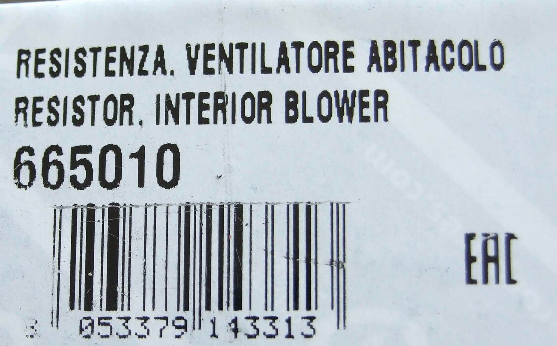 Otpornik ventilatora hladnjaka fiat 500, opel corsa