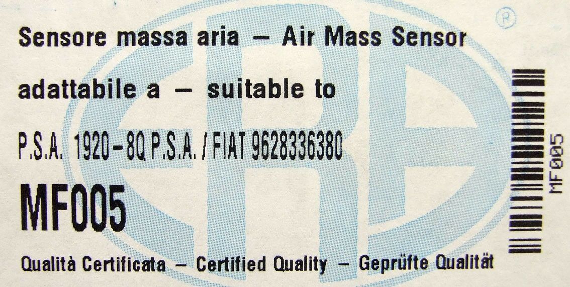 Mjerac mase zraka citroen berlingo, jumper