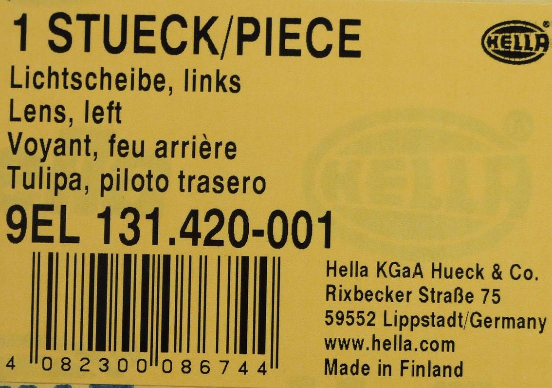 Staklo stop lampe levo 4 dela