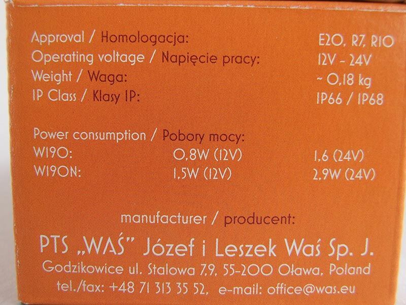 Poziciona lampa led bijela 180x43 12/24v
