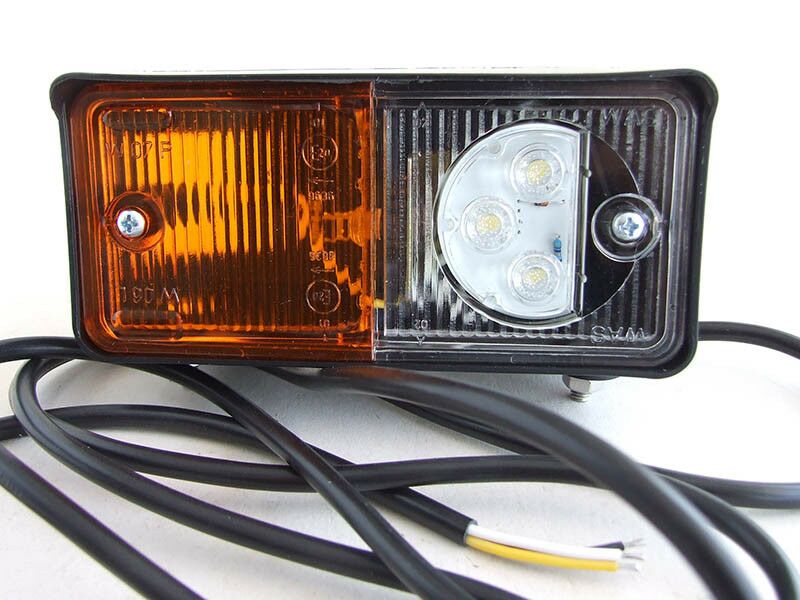 Lampa prednja zuto-bijela (led) 150x70 zmigavac/pozicija desna